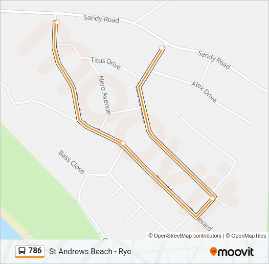 786 Bus Line Map