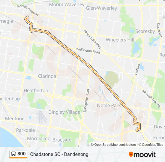 800 Bus Line Map