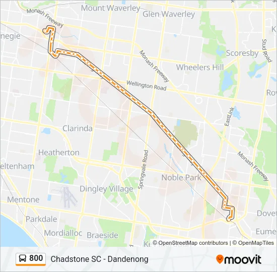 800 Bus Line Map