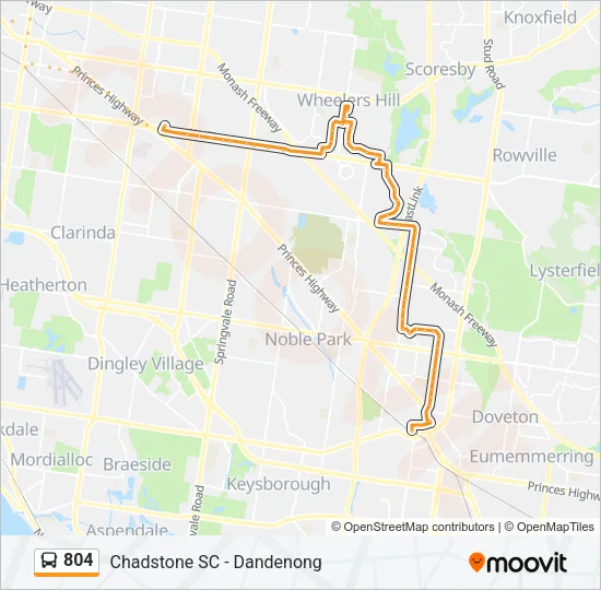 804 Bus Line Map