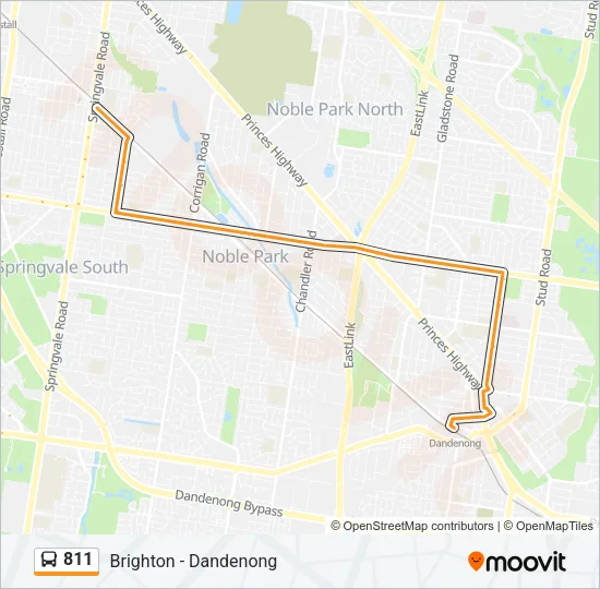 811 Bus Line Map