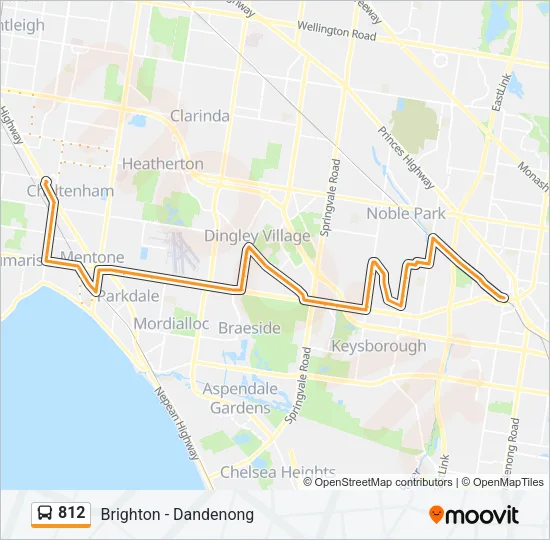 812 Bus Line Map