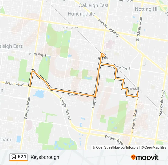 824 Bus Line Map