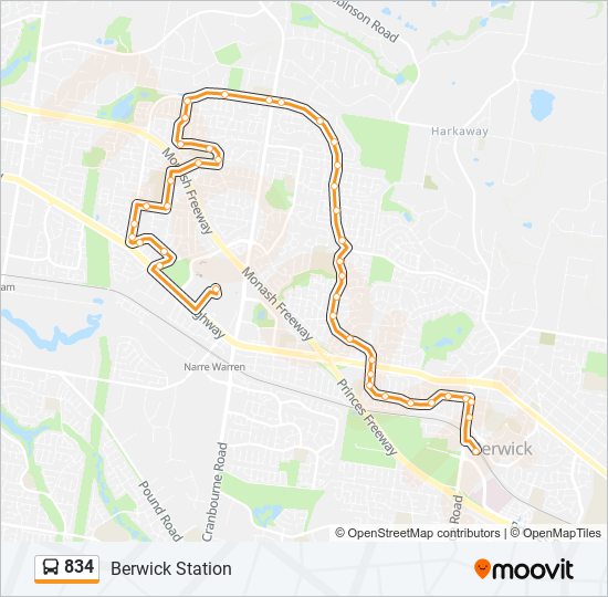 834 Route Schedules Stops Maps Berwick Station Updated 834-route-schedules-stops-maps-berwick-station-updated