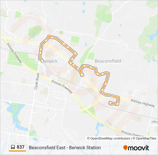 837 Bus Line Map