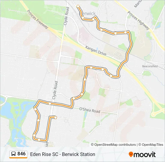 846 Bus Line Map
