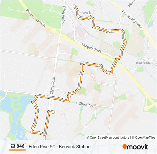 846 Bus Line Map