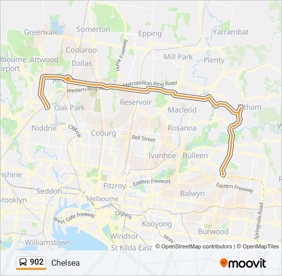 Mapa de 902 de autobús