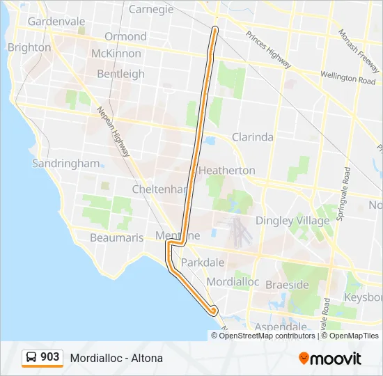903 Bus Line Map