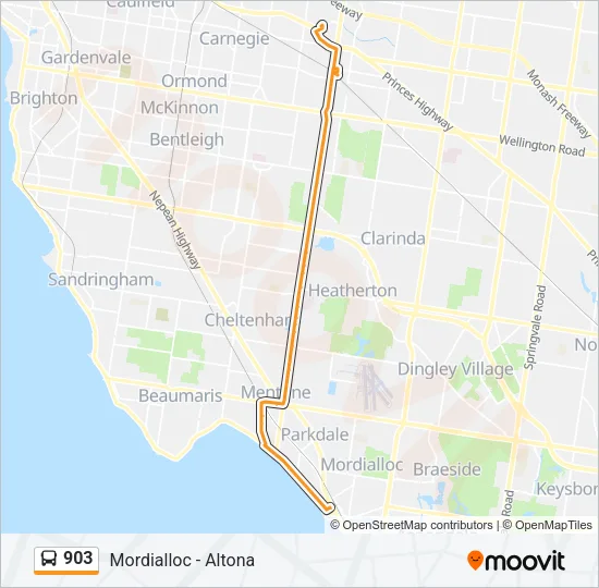 903 Bus Line Map