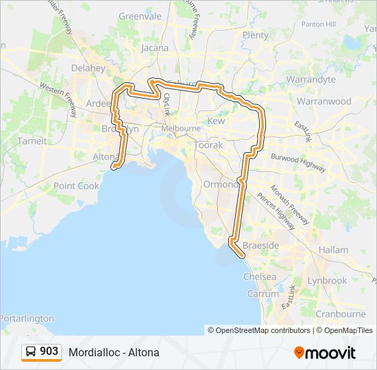 903 bus Line Map