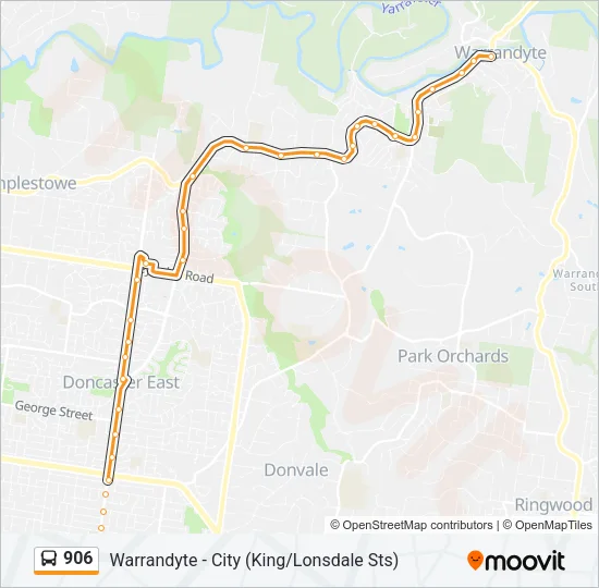 906 Bus Line Map