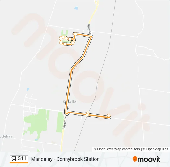511 Bus Line Map
