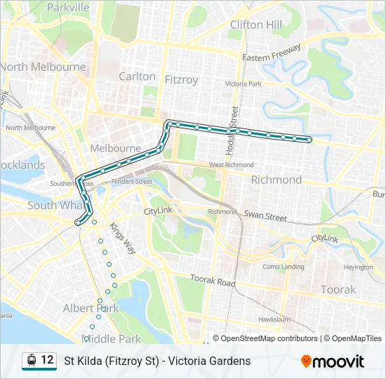 12 Tram Line Map