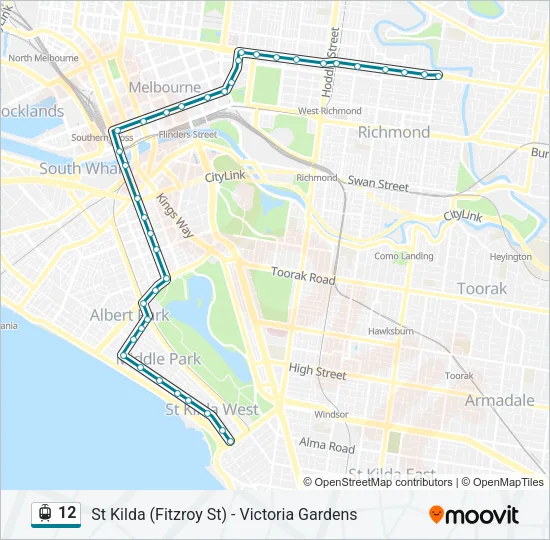 12 Tram Line Map