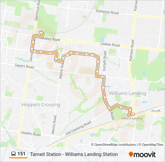 151 Bus Line Map