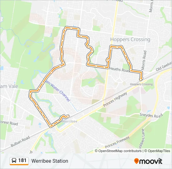 181 Bus Line Map