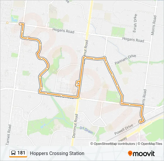 181 Bus Line Map