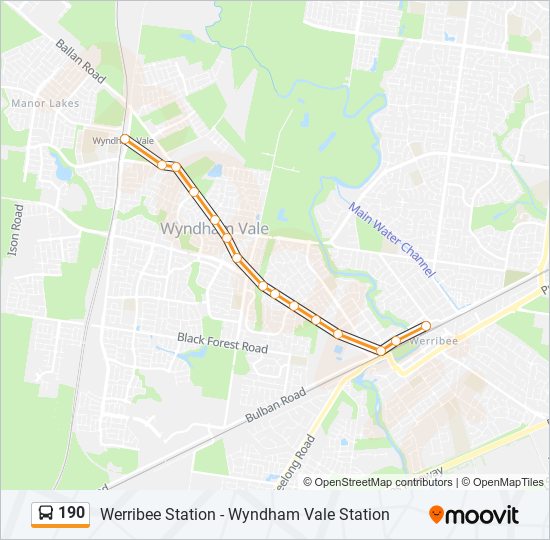 190 Route Schedules Stops Maps Werribee Station Updated 