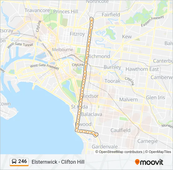 246 Bus Line Map