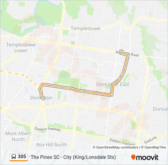 305 Bus Line Map