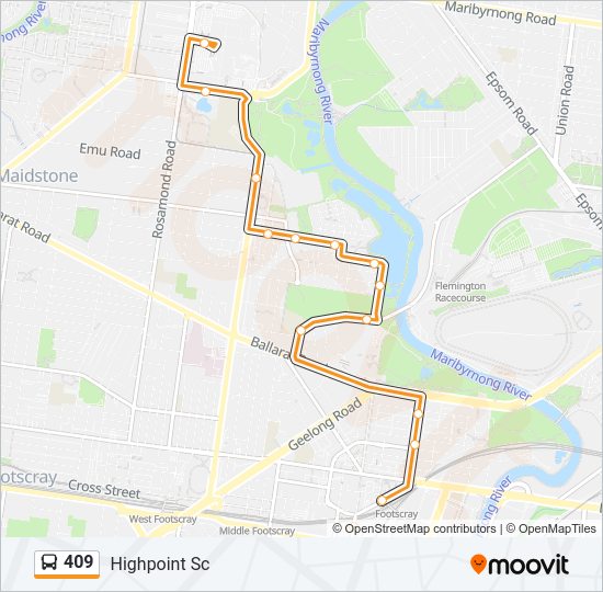 409 bus Line Map