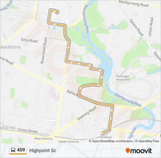 409 Bus Line Map