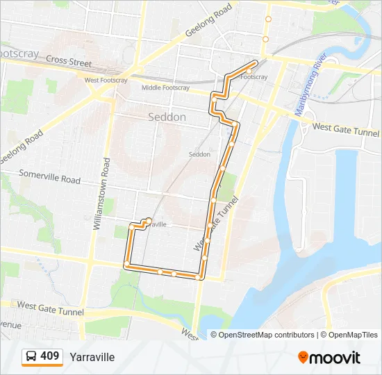 409 Bus Line Map