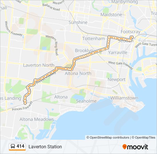 Mapa de 414 de autobús