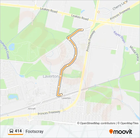 414 Bus Line Map