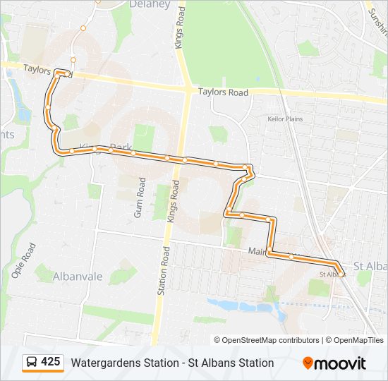 425 Bus Line Map