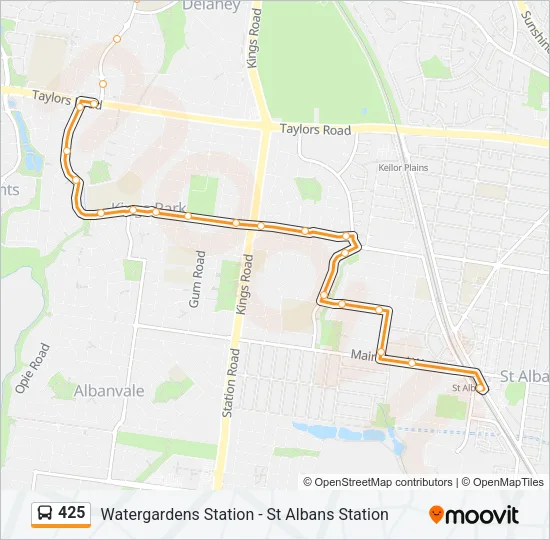 425 Bus Line Map