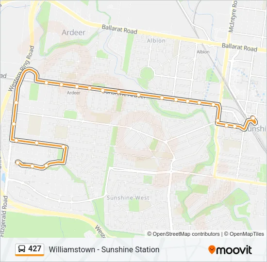 427 Bus Line Map
