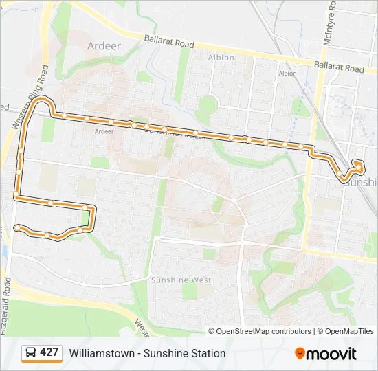 427 Bus Line Map