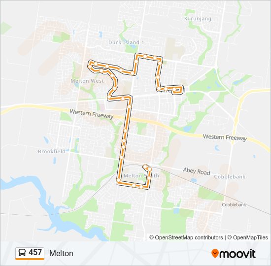 Mapa de 457 de autobús