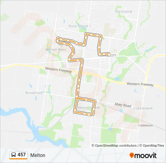 457 Bus Line Map