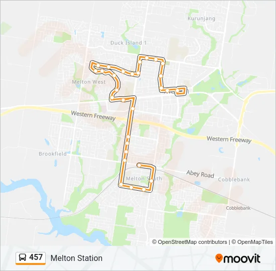 457 Bus Line Map