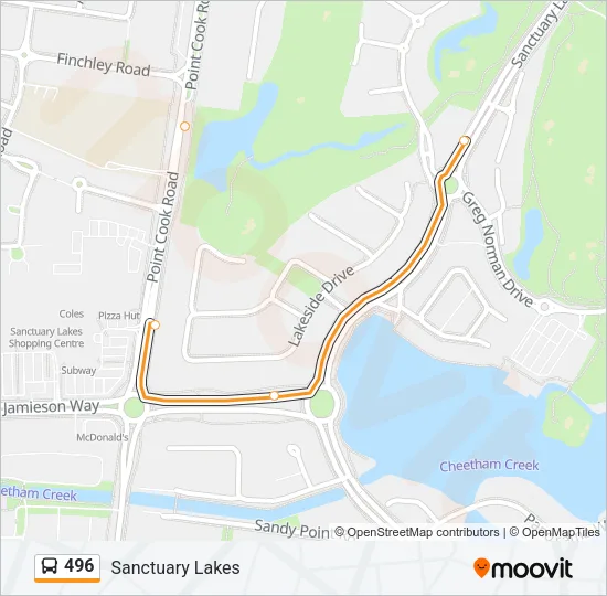 496 Bus Line Map