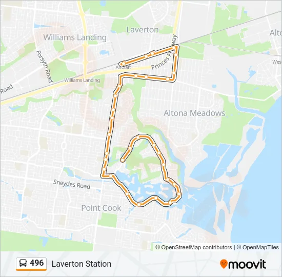 496 Bus Line Map