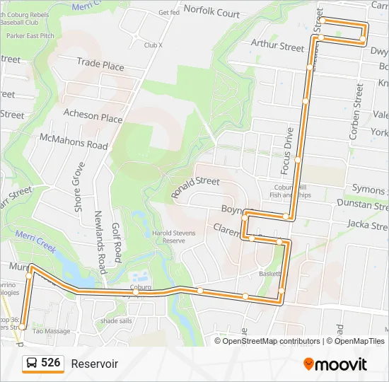 526 Bus Line Map