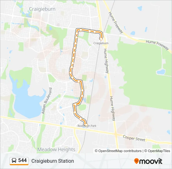544 Bus Line Map