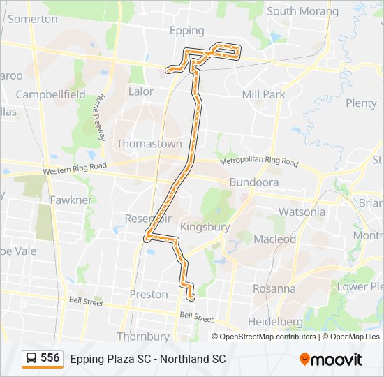 556 Bus Line Map