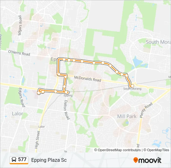 577 Bus Line Map