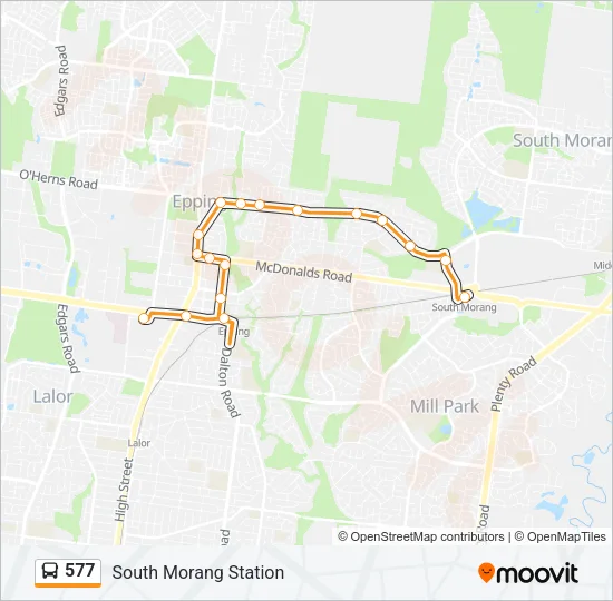 577 Bus Line Map