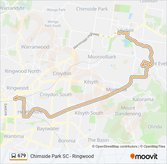 679 Route: Schedules, Stops & Maps - Chirnside Park Sc (Updated)