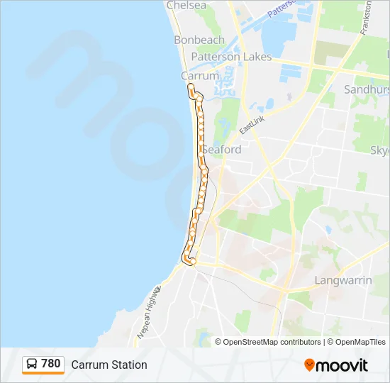 780 Bus Line Map