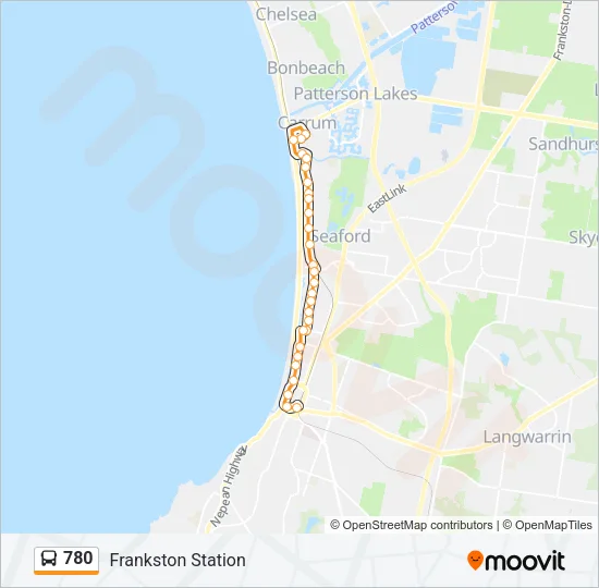 780 Bus Line Map