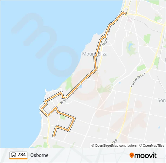 784 Bus Line Map