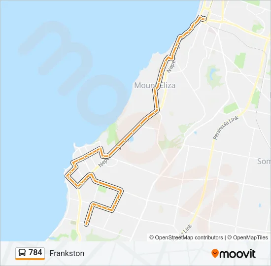 784 Bus Line Map