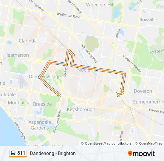 Bus 811 Route Map 811 Route: Schedules, Stops & Maps - Brighton (Updated)